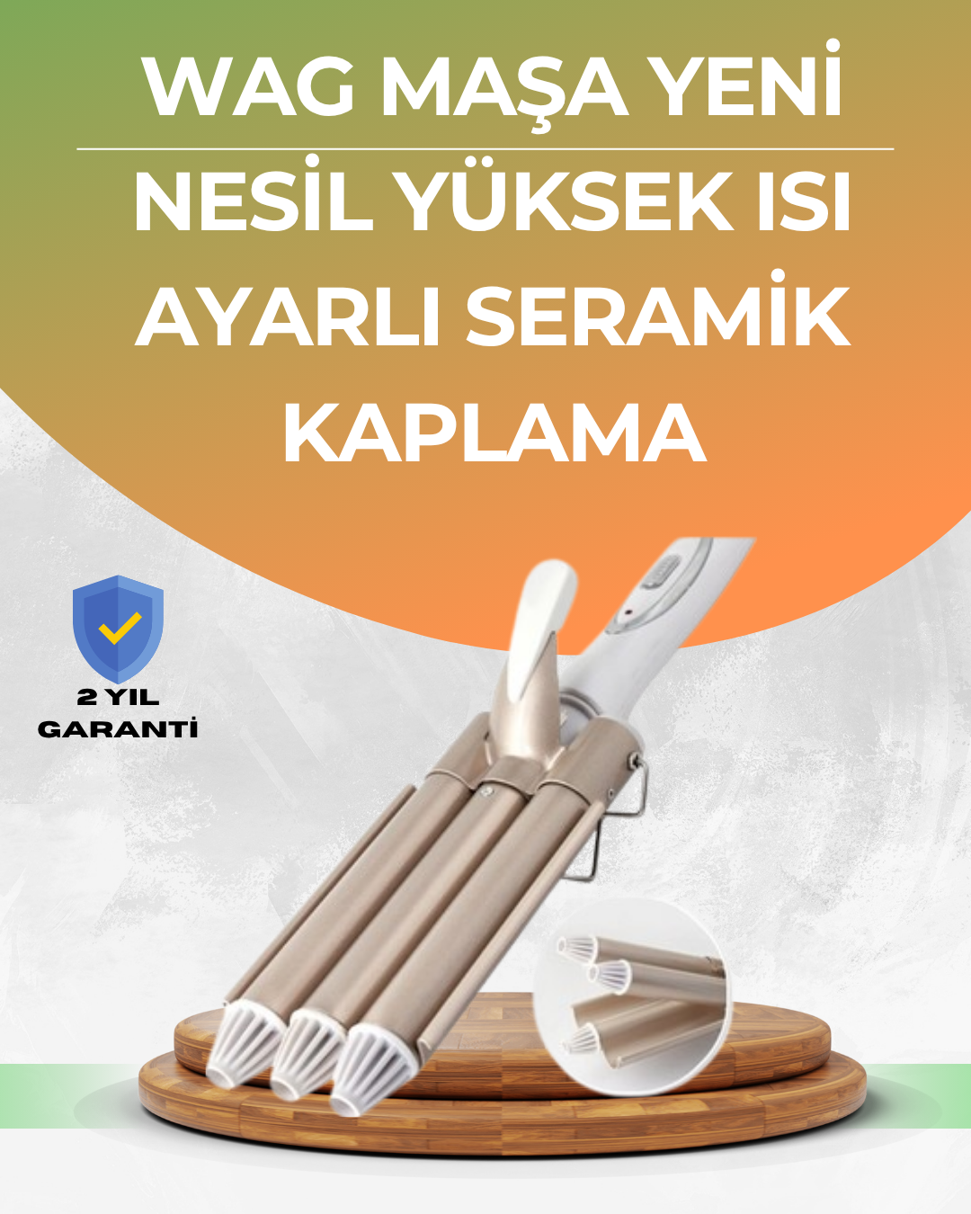 4-49 Profesyonel Kullanıma Uygun Bukle Maşası - Vipsepet - Görsel 1