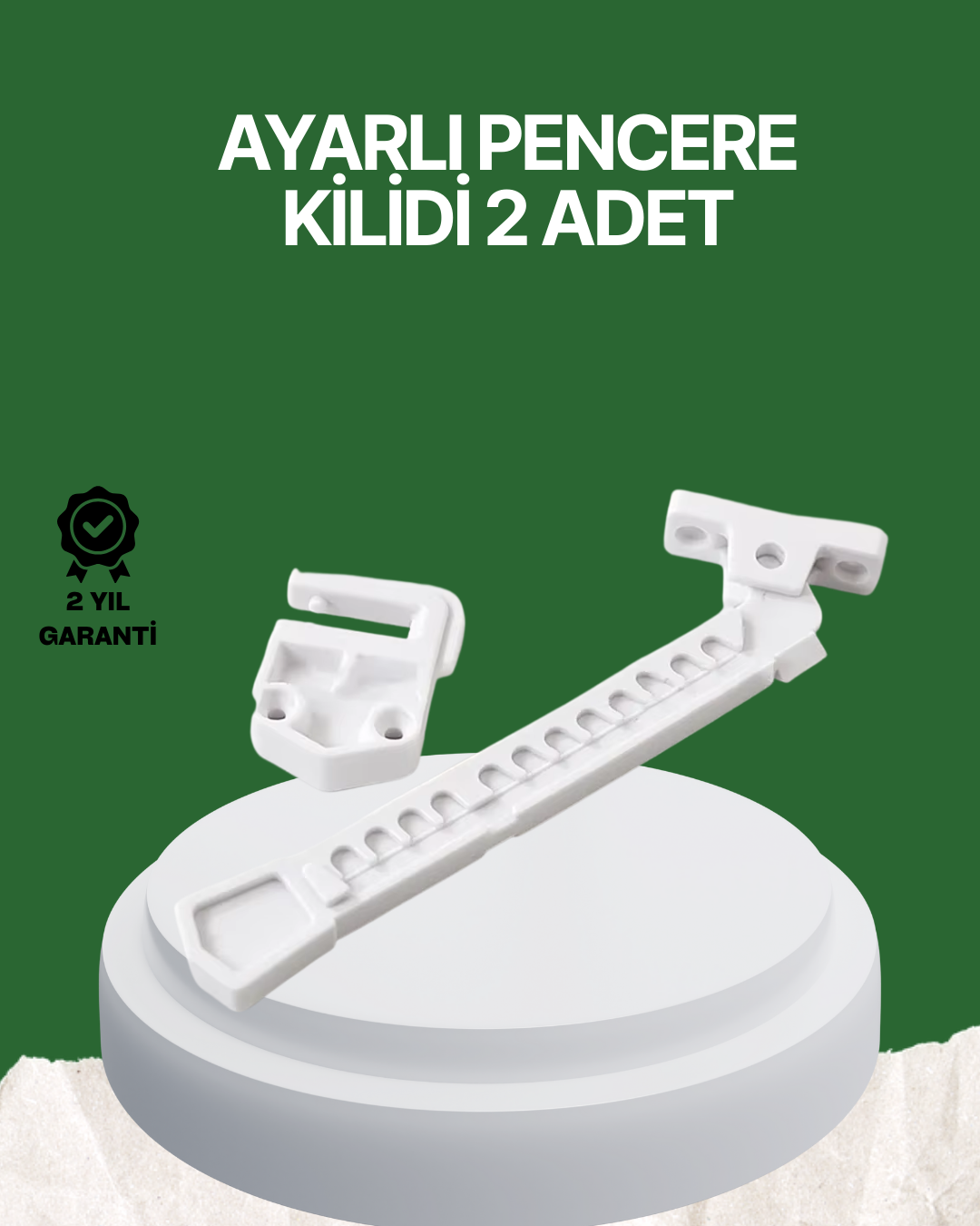 4-49 Çocuk ve Evcil Hayvanlar İçin Pencere Emniyet Kilidi 2 Adet - Vipsepet - Görsel 1