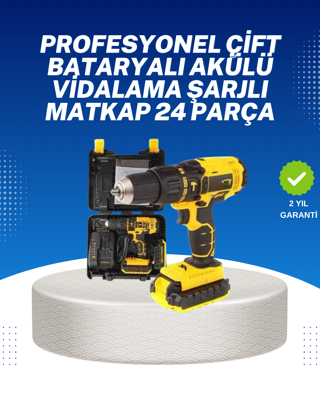 4-5 Ev ve Atölye İçin 12V Akülü Matkap | Plastik Mandren ve Metal Şanzıman - Vipsepet - Görsel 1