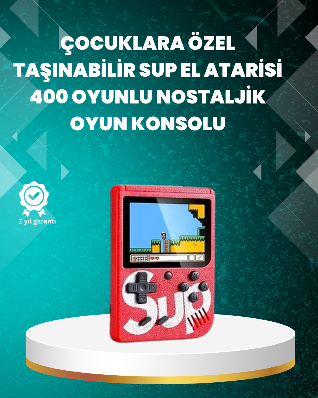 4-50 TV Çıkışlı Mini Retro El Konsolu 400 Oyunlu - Vipsepet - Görsel 1