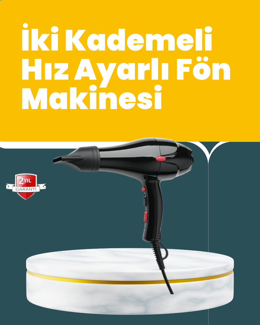 4-60 Tüm Saç Tipleri İçin 2200W Güçlü Fön Makinesi - Vipsepet - Görsel 1