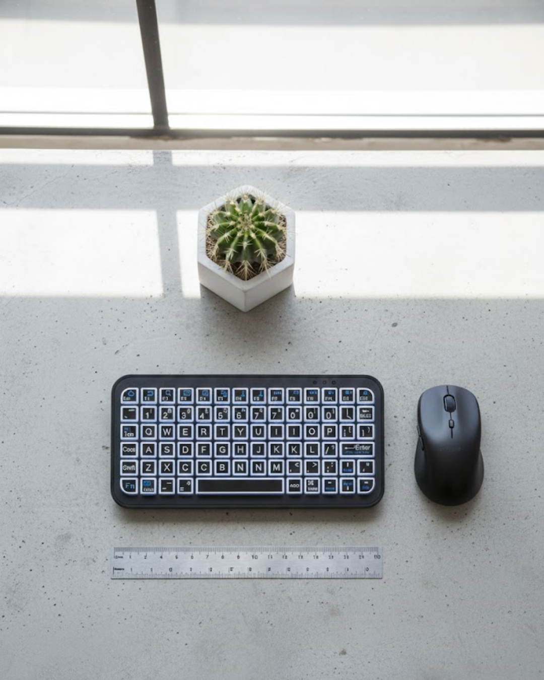 4-62 RGB Işıklı Kablosuz Mini Klavye 10 mm İnce Gövde - Vipsepet - Görsel 1