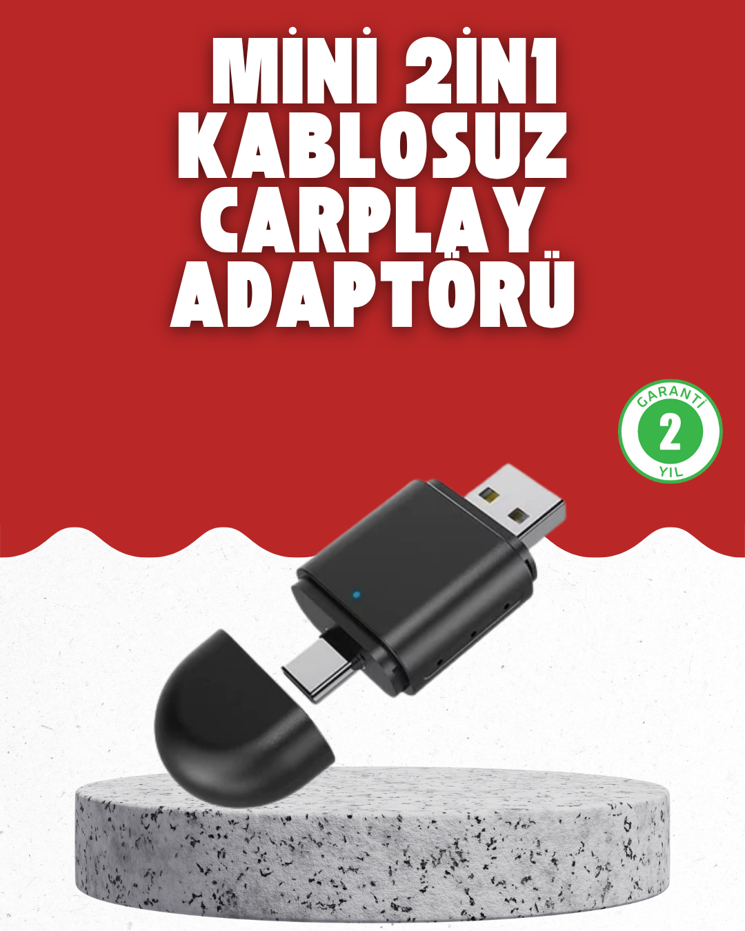 4-64 Kablosuz CarPlay Dönüştürücü – Akıllı Tak Ve Çalıştır Araç Adaptörü - Vipsepet - Görsel 1