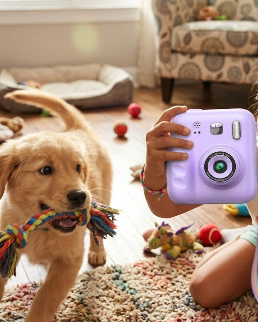 4-67 HD Ekranlı Çocuk Fotoğraf Makinesi Video Kayıt ve Baskı Kağıdı Kalem Hediyeli - Vipsepet - Görsel 1