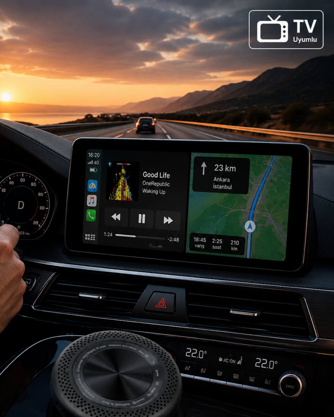 4-67 Araç ve TV Uyumlu CarPlay Box 4GB RAM 64GB Hafıza HDMI Android Sistem - Vipsepet - Görsel 1