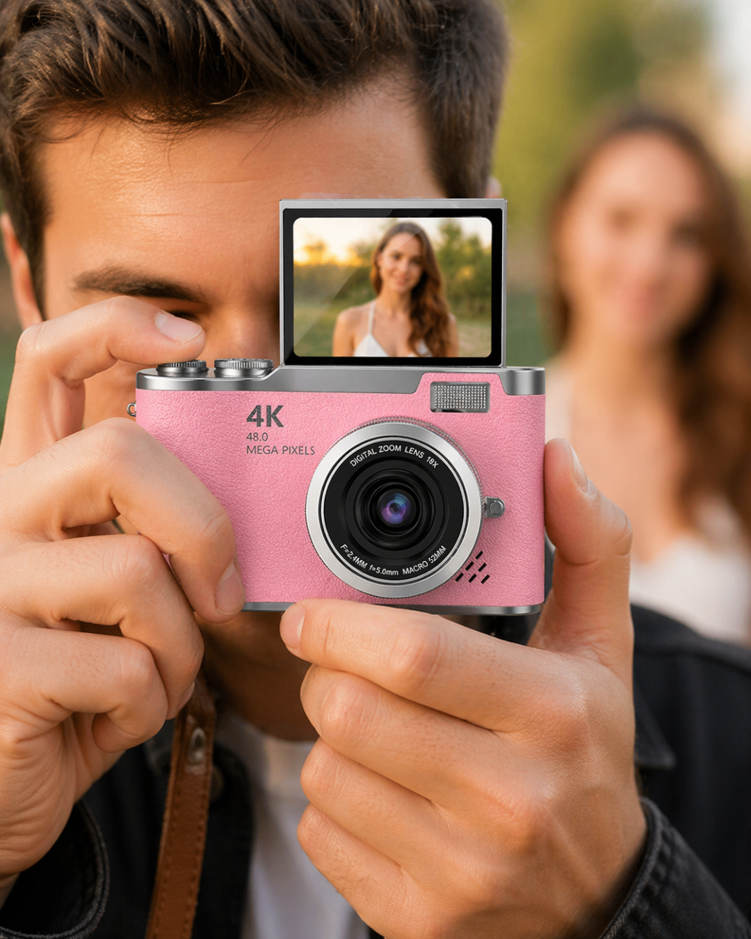 4-71 Yeni Nesil Dijital Kamera 48 MP Selfie Vlog Kamera Flip Screen Zoomlu - Vipsepet - Görsel 1