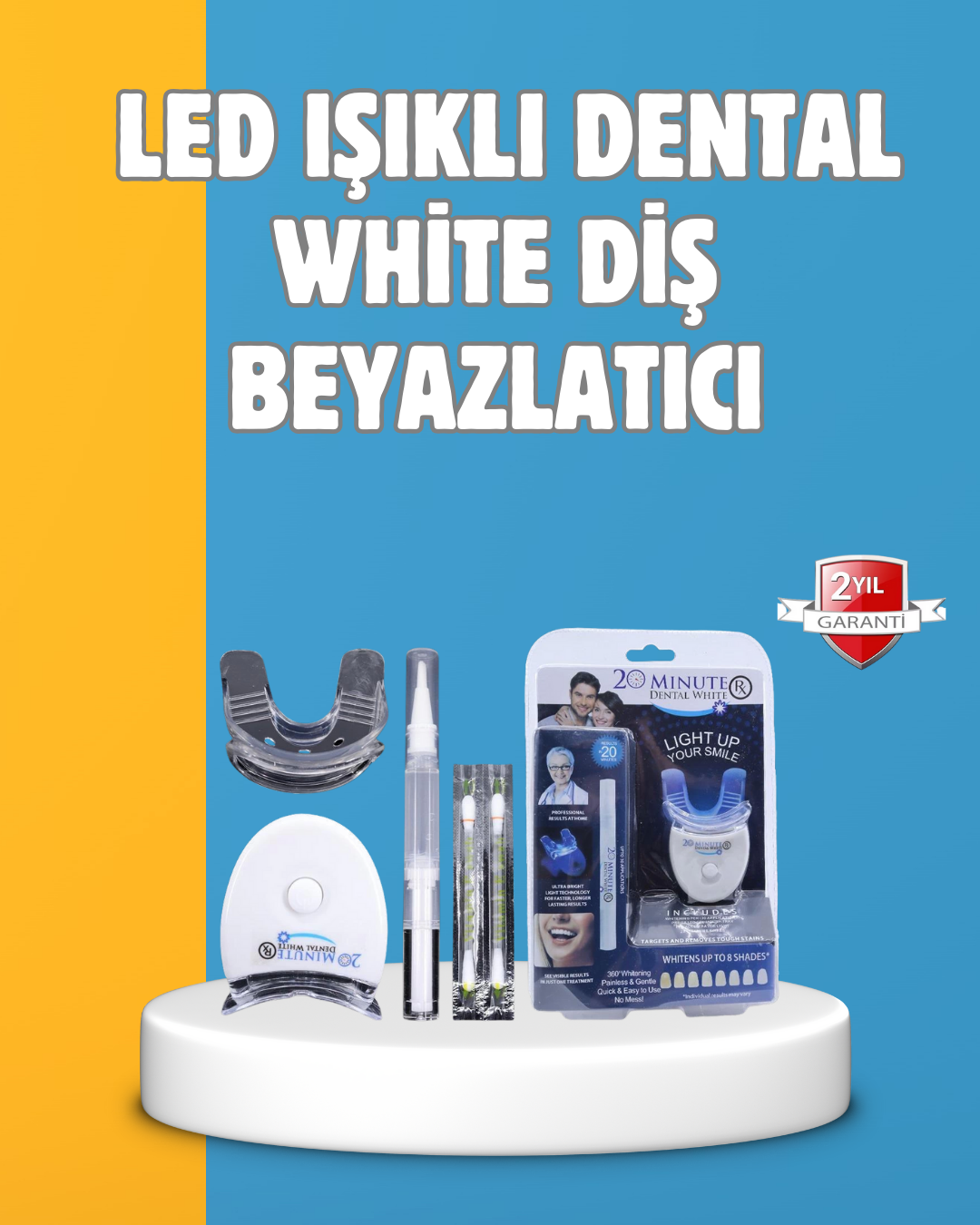 4-8 Mavi Işık Teknolojisi ile Güvenli Diş Beyazlatıcı Sistem - Vipsepet - Görsel 1
