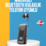 Dijital Ekranlı ve Hızlı Şarjlı Bluetooth 5.2 Makaralı Kulaklık - vipsepet