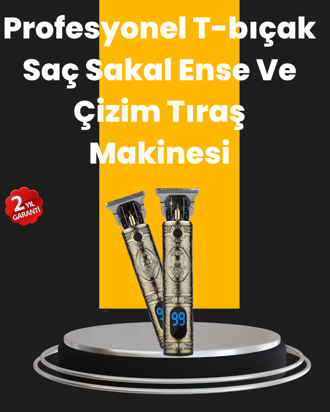 4-83 0.1 mm Hassas Kesim Tıraş Makinesi Şarjlı Metal Gövde - vipsepet - Görsel 1