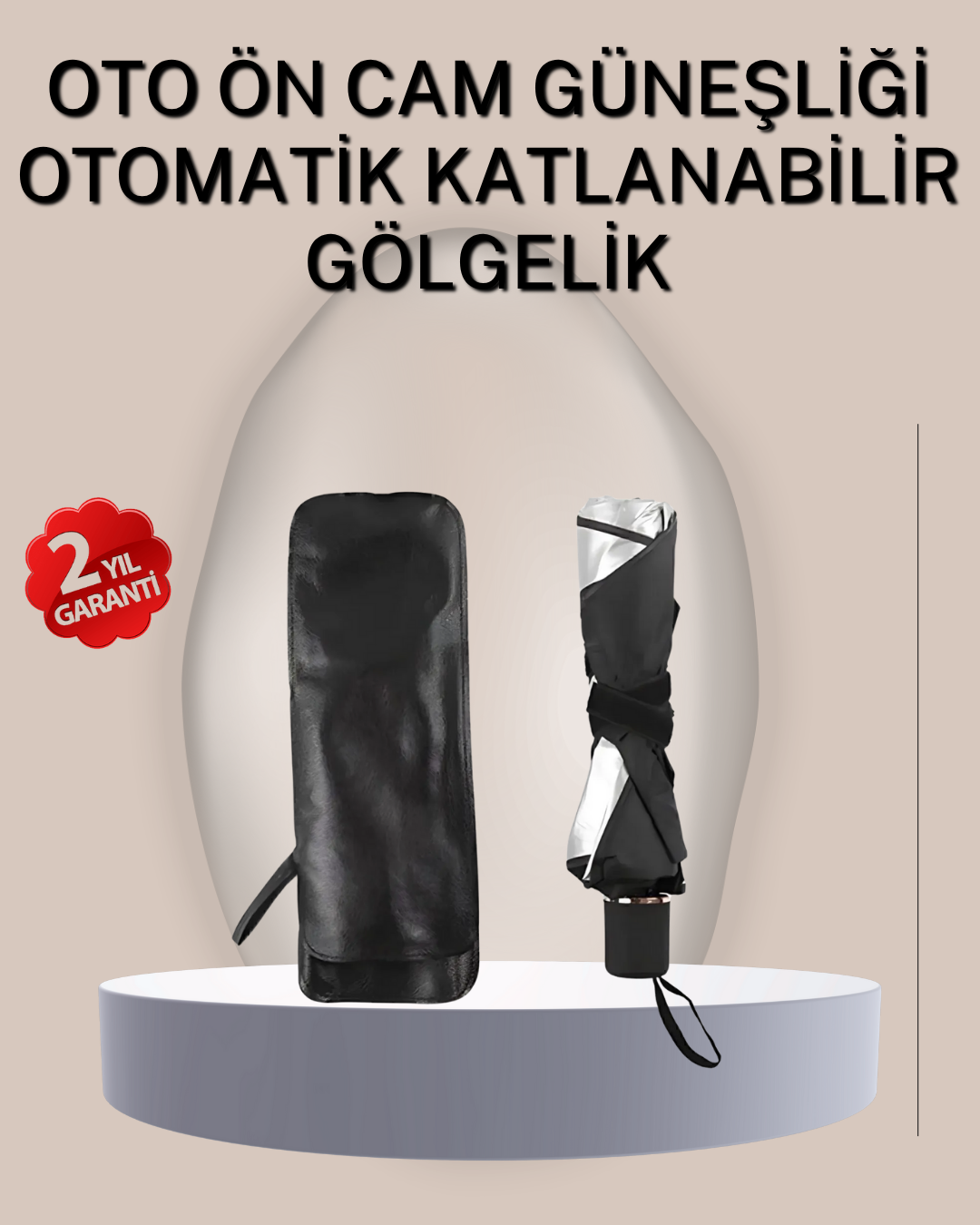 4-86 Dayanıklı UPE Alaşımlı Şemsiye Tipi Araç Güneşliği - Kolay Katlanır - vipsepet - Görsel 1