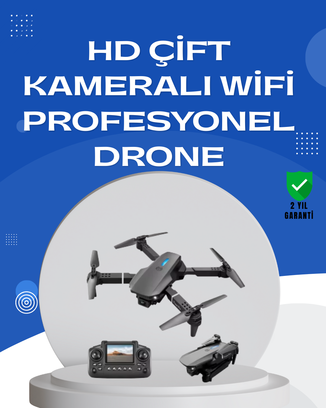 4-87 Uzaktan Kumandalı Katlanabilir Drone Yörünge Uçuşu ve Eve Dönüş Özellikli - Vipsepet - Görsel 1