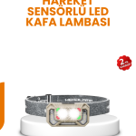 Uzun Menzilli Sensörlü LED Kafa Lambası Kamp ve Yürüyüş - Vipsepet