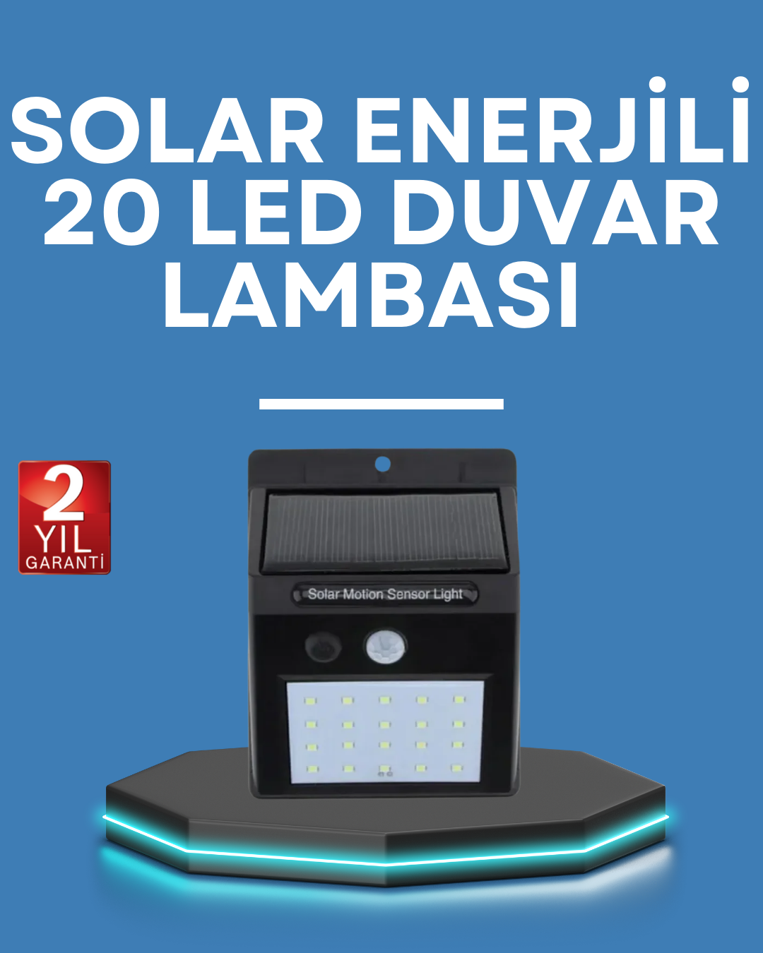 4-9 Hareket Algılamalı Solar LED Güvenlik Lambası - Vipsepet - Görsel 1
