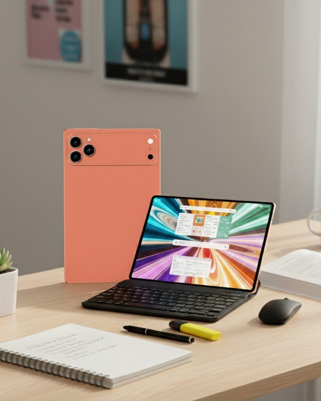 4-90 Klavyeli Android Tablet Geniş Hafıza Seçenekleri ve IPS Ekran - Vipsepet - Görsel 1