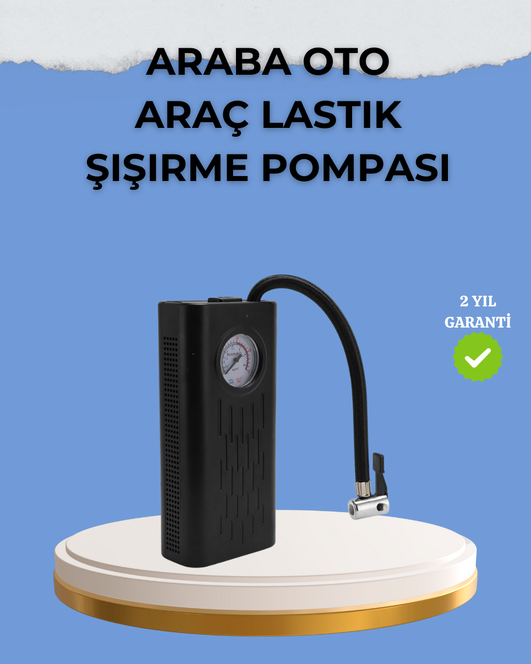 4-91 Çok Fonksiyonlu Dijital Gösterge Elektrikli Lastik Pompası - Vipsepet - Görsel 1