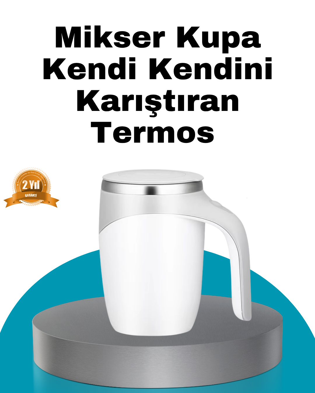 4-92 Manyetik Otomatik Karıştırma Bardağı – Şarjlı, Paslanmaz ve Pratik - Vipsepet - Görsel 1