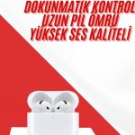 4.Nesil Bluetooth Kulaklık Yüksek Ses Kaliteli Dokunmatik Kontrol Özellikli - vipsepet