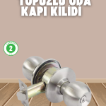 İç ve Dış Mekan Uyumlu Giriş Tipi Topuzlu Kilit - Vipsepet