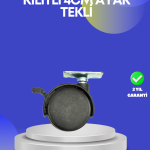 Dolap ve Raflar İçin 4 cm Kilitli Tekerlek Tekli - Vipsepet