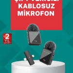 Profesyonel Ses Kayıtları İçin 2’li Kablosuz Yaka Mikrofon Seti - vipsepet