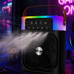 Taşınabilir Mini Klima Nemlendirici Fan RGB Led Aydınlatmalı USB Fan - Vipsepet