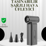 Taşınabilir Şarjlı Güçlü Hava Üfleme Aleti Çok Yönlü Kullanım - Vipsepet