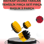 3 Parça Matkap Ucu Temizlik Fırçası Dayanıklı Naylon Kıllı - Vipsepet