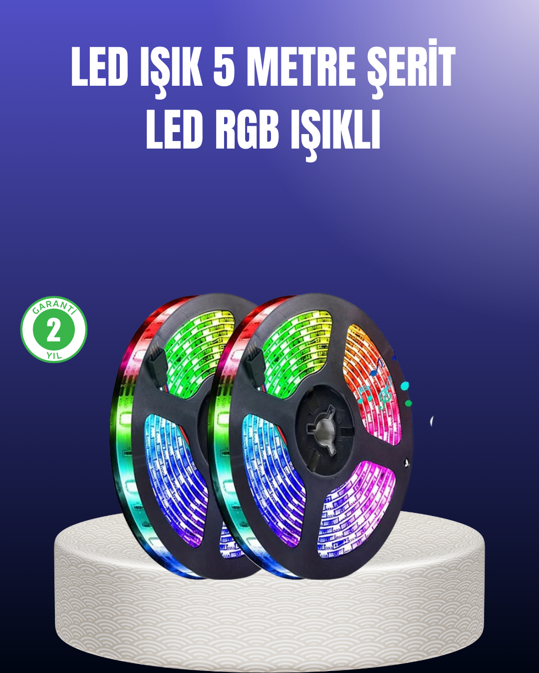 5-118 Enerji Tasarruflu RGB Şerit LED 5 Metre - Vipsepet - Görsel 1