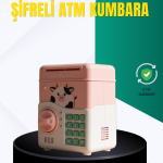 Pembe Şifreli Eğitici ATM Kasa Çocuk Kumbarası - Vipsepet