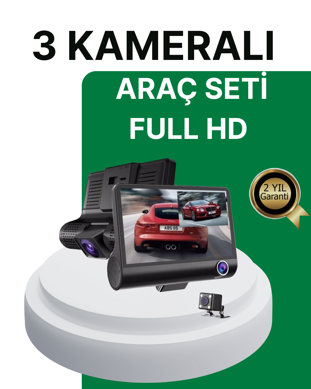 5-128 Gece Görüşü Destekli, 1080P Full HD Çözünürlüklü Araç İçi Kamera - Vipsepet - Görsel 1