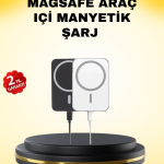 15W Kablosuz Şarj Destekli MagSafe Araç Tutucu Havalandırma Klipsli - vipsepet