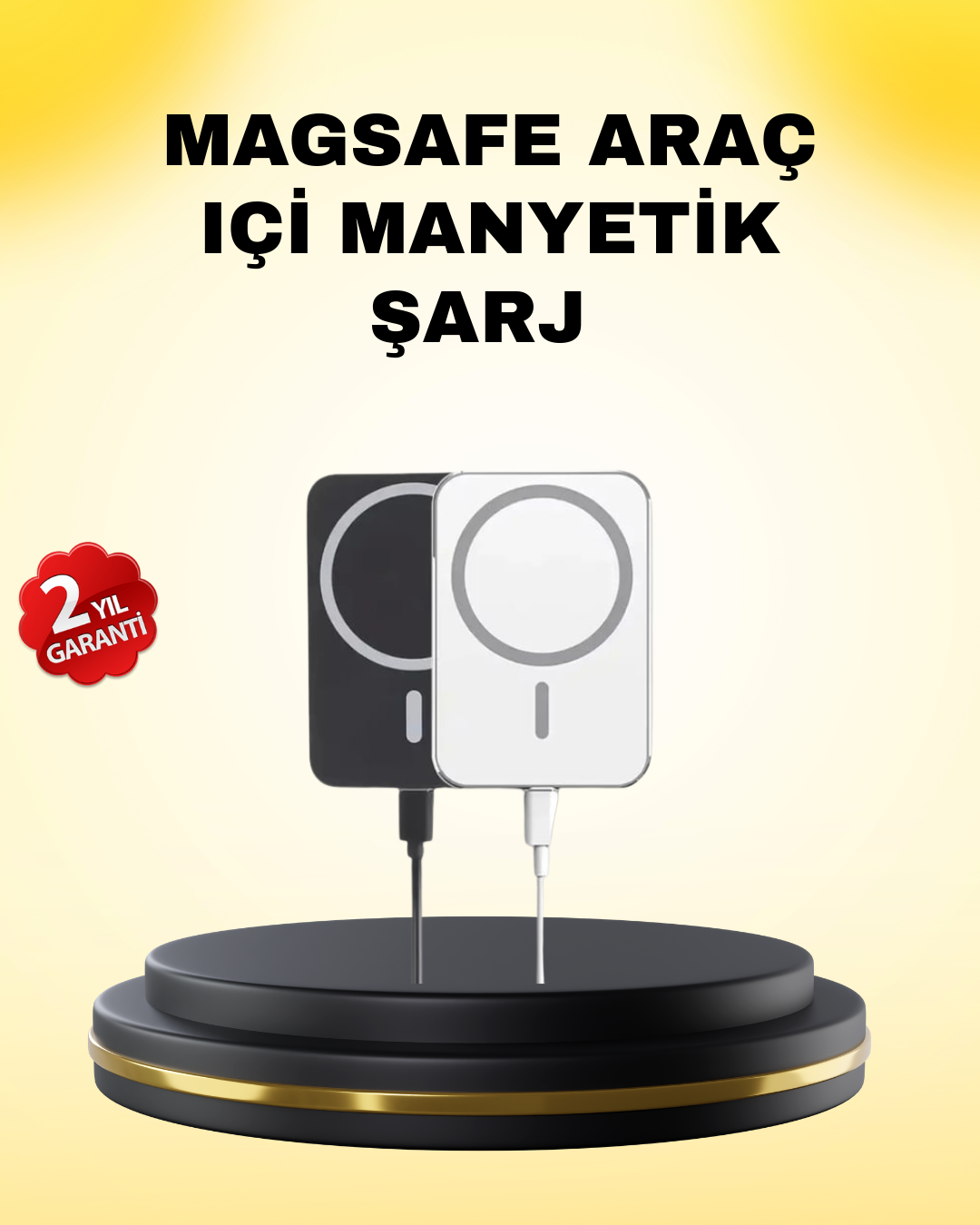 5-136 15W Kablosuz Şarj Destekli MagSafe Araç Tutucu Havalandırma Klipsli - vipsepet - Görsel 1