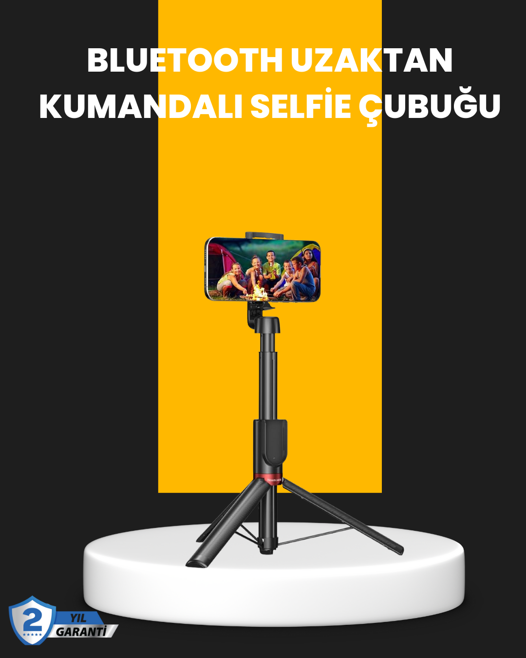 5-153 Canlı Yayın ve Fotoğraf İçin Tripodlu Telefon Tutucu - Vipsepet - Görsel 1