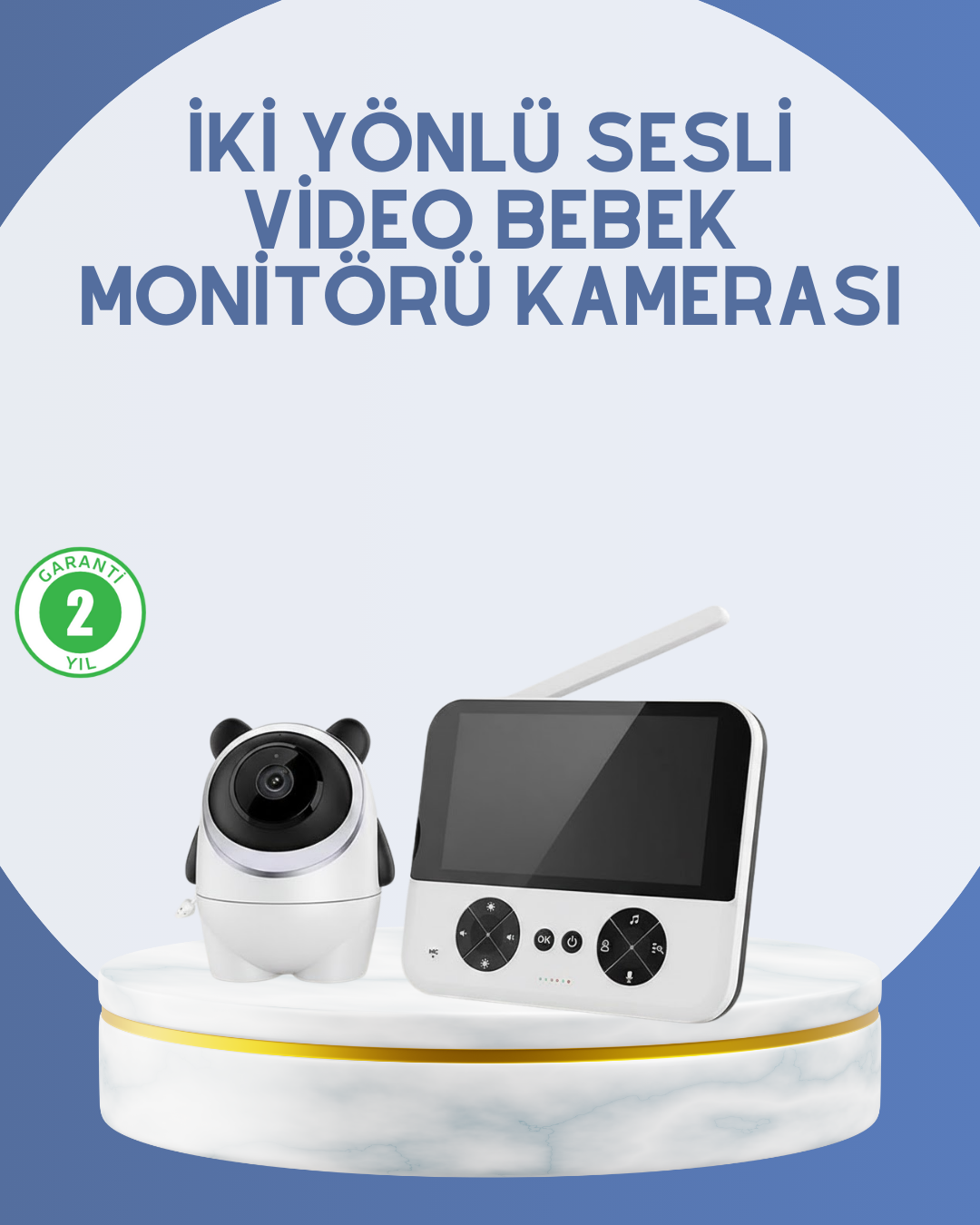 5-158 Kablosuz Bebek Monitörü 720P Görüntü ve Geniş Ekran - vipsepet - Görsel 1