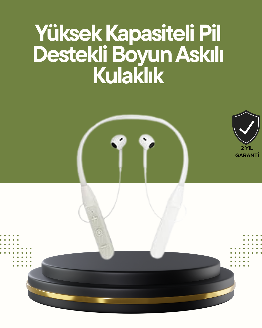 5-169 Spor ve Günlük Kullanım İçin 100 Saatlik Kablosuz Kulaklık - Vipsepet - Görsel 1