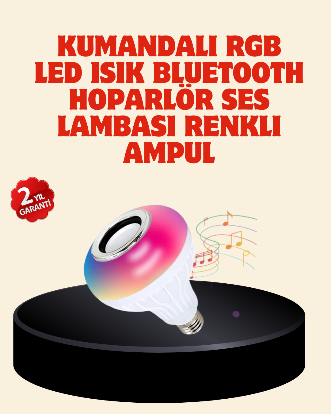 5-17 Bluetooth Bağlantılı RGB LED Ampul – Şık ve Fonksiyonel - Vipsepet - Görsel 1