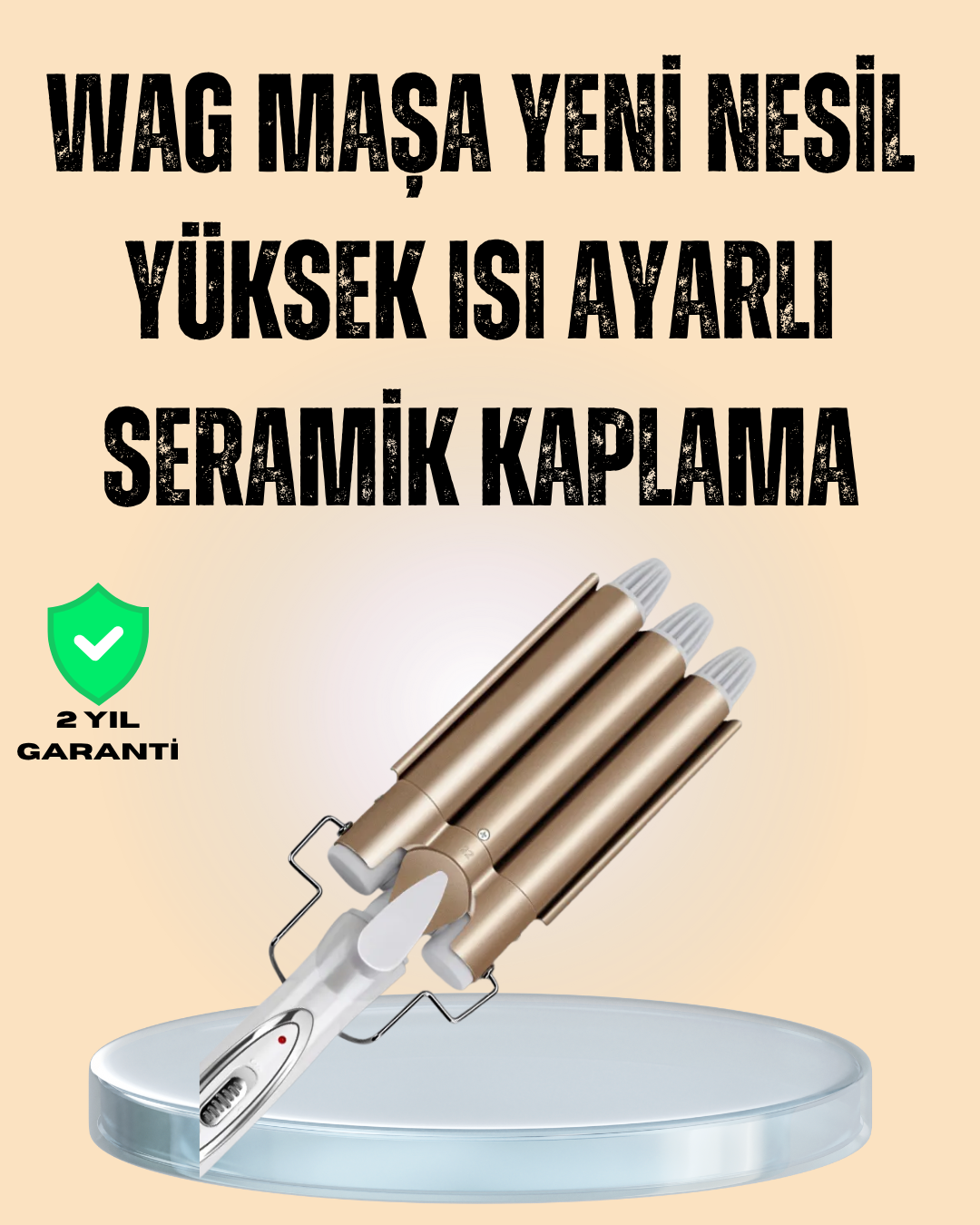 5-18 Ayarlanabilir Isı Ayarıyla Profesyonel Bukle Maşası – Hızlı ve Nazik Şekillendirme - Vipsepet - Görsel 1