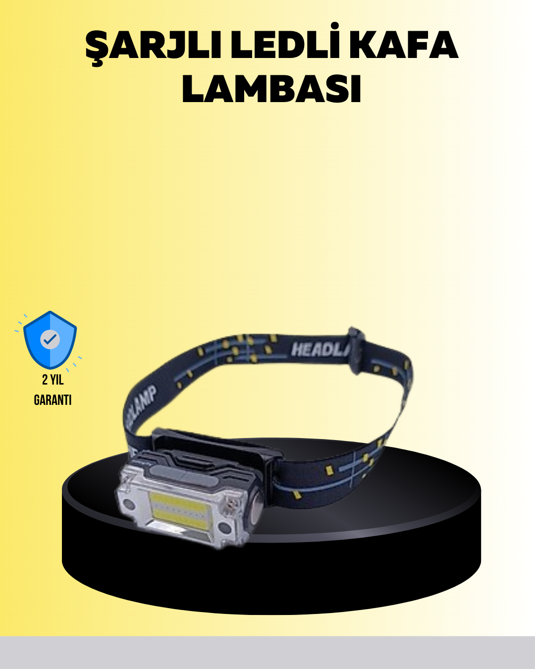 5-220 Kafa Lambası Led Fener Pratik Taşınabilir Ayarlanabilir USB Şarjlı - Vipsepet - Görsel 1