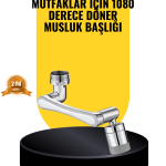 1080° Dönebilen Musluk Başlığı 2 Su Modlu Ayarlanabilir Esnek Tasarım - Vipsepet