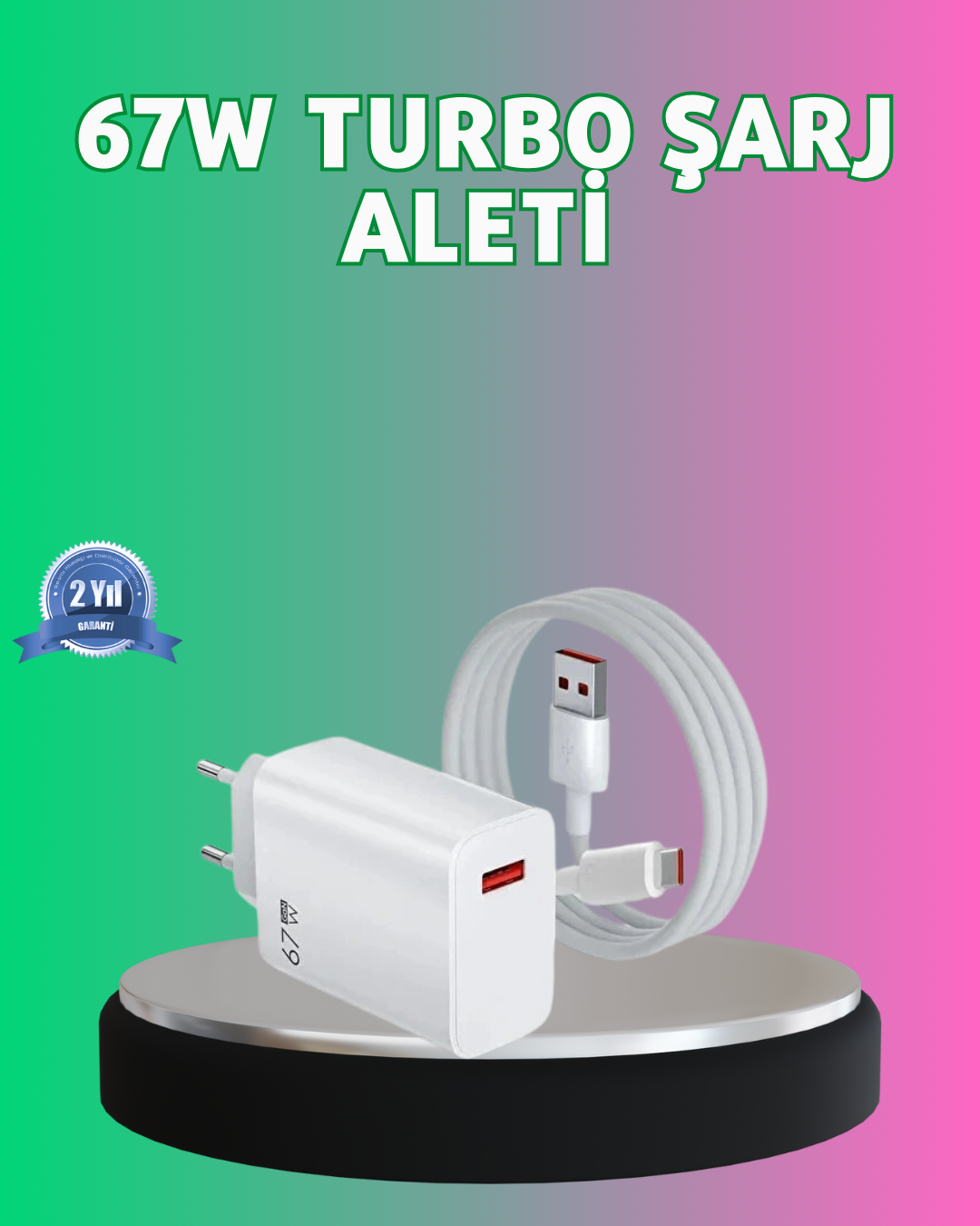 5-237 67 Watt Güçlü Turbo Şarj Aleti Samsung Note 10 Note 20 Uyumlu - Vipsepet - Görsel 1