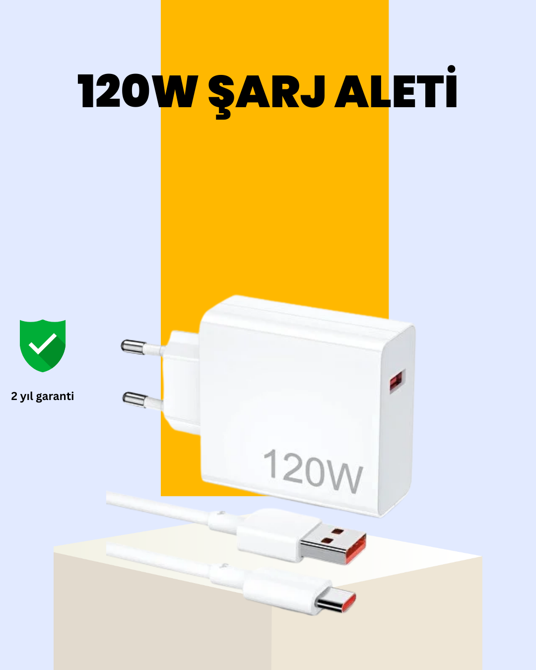 5-238 120 Watt Type C Hızlı Şarj Cihazı Reno 4 5 6 Uyumlu - Vipsepet - Görsel 1