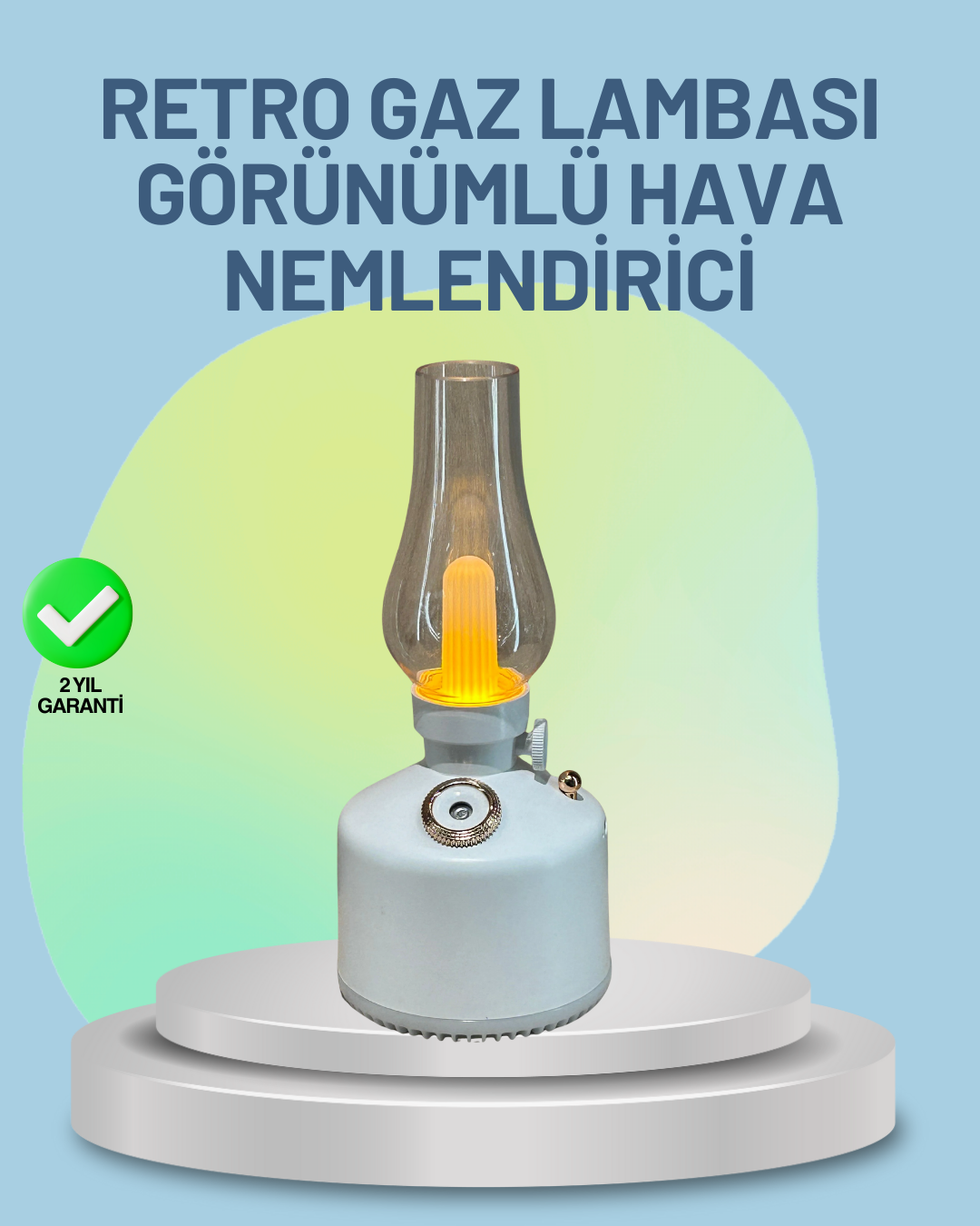 5-24 Renkli Led Işıklı Retro Gaz Lambası Aroma Terapi Mist Maker - Vipsepet - Görsel 1