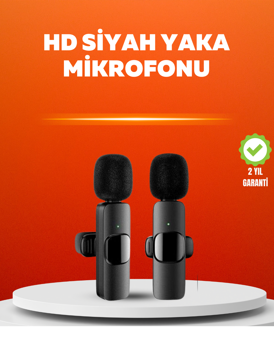 5-241 Çift Mikrofonlu Kablosuz Kayıt Seti iPhone Uyumlu Mini Mikrofon - vipsepet - Görsel 1