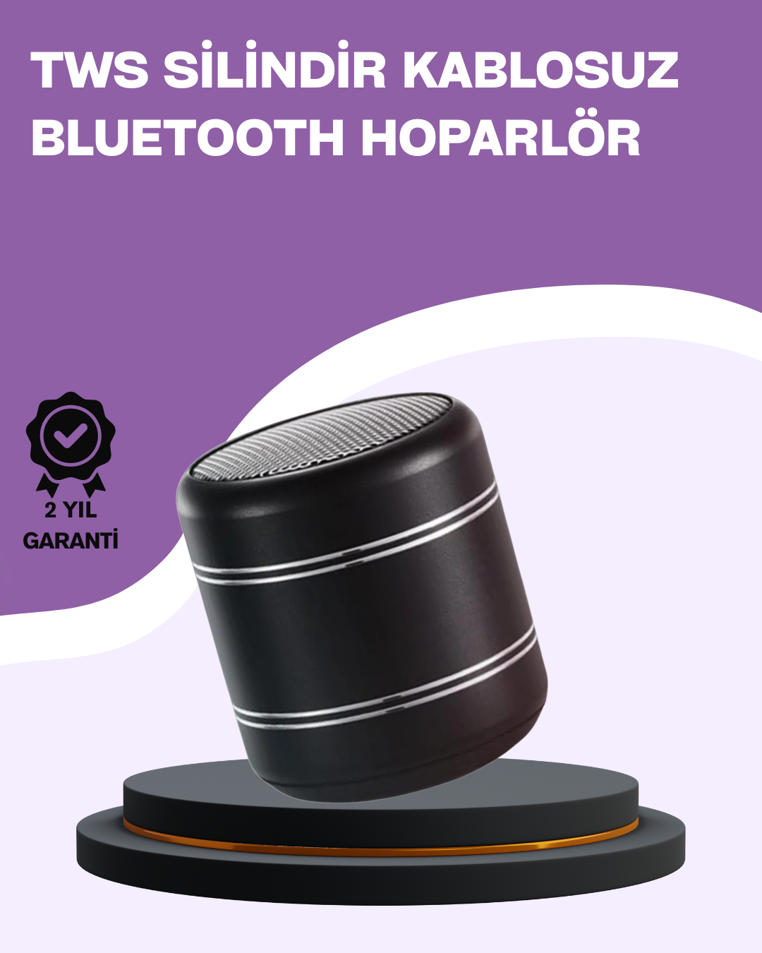 5-248 Silindir Tasarım Mini Bluetooth Hoparlör 10m Çekim Güçlü Bas ve Mikrofonlu - Vipsepet - Görsel 1