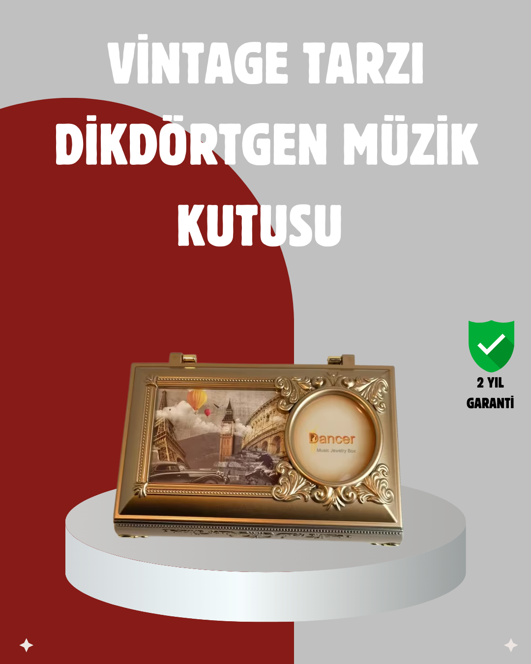 5-25 Kız Çocuk Oyuncak Piyano Görünümlü Balerinli Müzik Kutusu - Vipsepet - Görsel 1