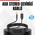 1 Metre Lightning to Aux Çevirici Kablo Stereo Ses Yüksek Kalite - Vipsepet