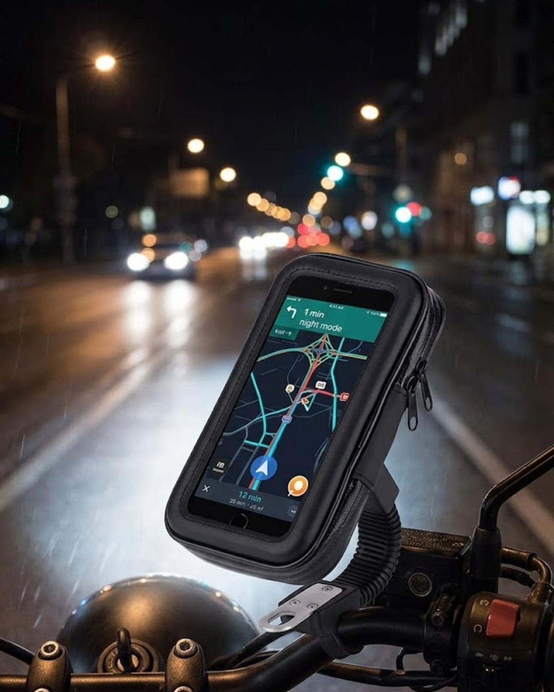 5-36 Bisiklet Scooter Motosiklet İçin Su Geçirmez Telefon Standı 360 Derece Döner - vipsepet - Görsel 1