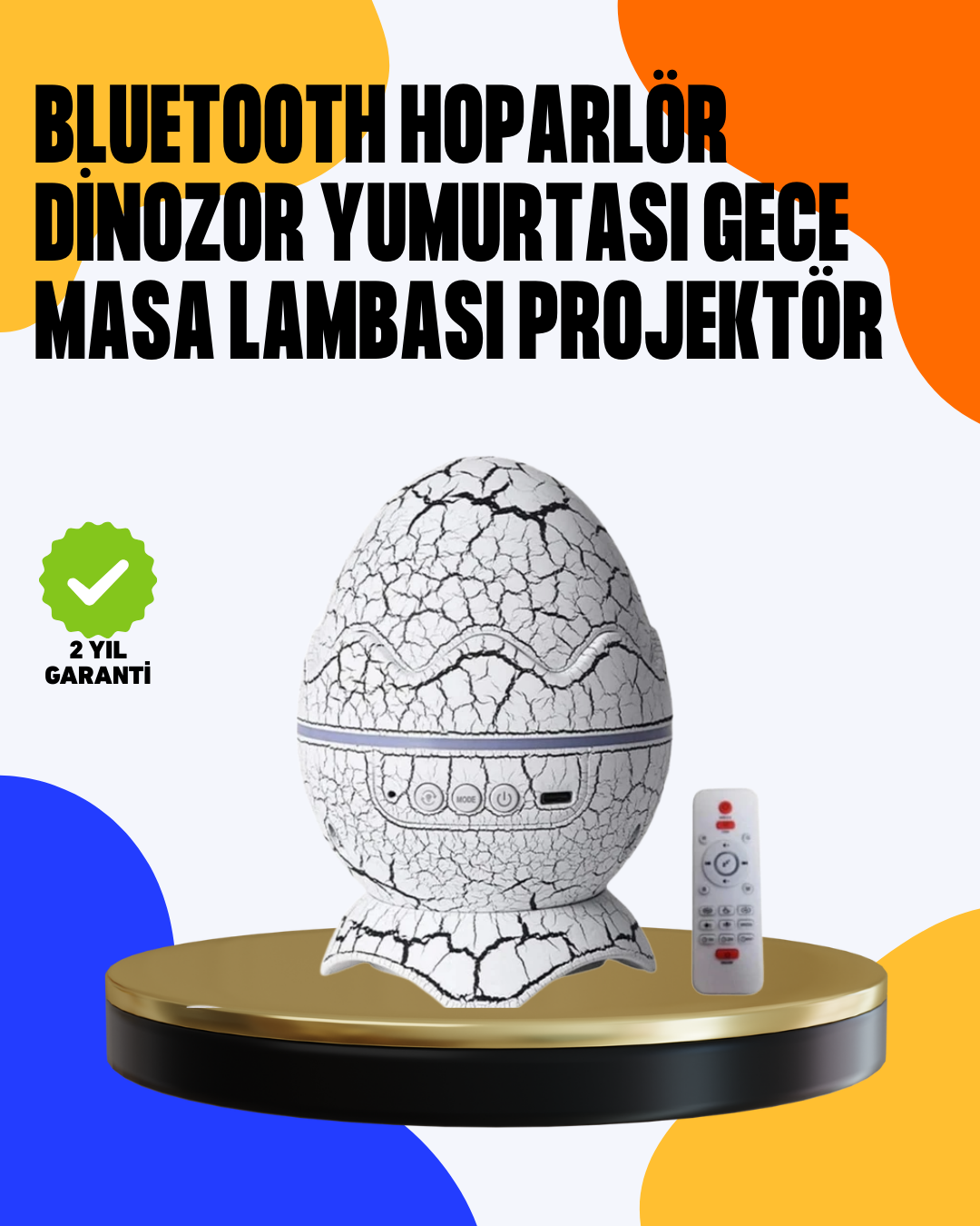 5-38 Yüksek Çözünürlüklü LED Galaksi Projektör + 19 Sesli Uyku Makinesi - Vipsepet - Görsel 1