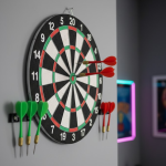Şık Tasarımlı Dart Tahtası 12 İnç Dayanıklı Ahşap Gövde - Vipsepet