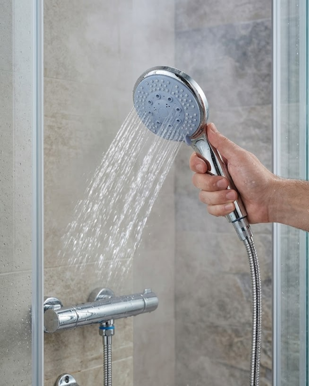 5-42 Spiral Hortumlu 4 Kademeli El Duşu Seti Duvar Askılı Banyo Duş Başlığı - Vipsepet - Görsel 1